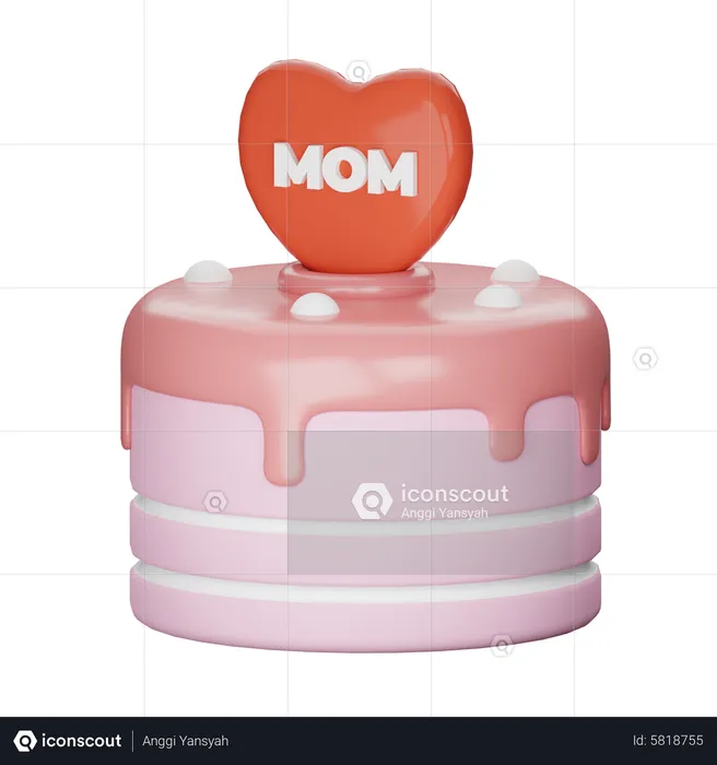 Mothers Day Cake  3D Icon