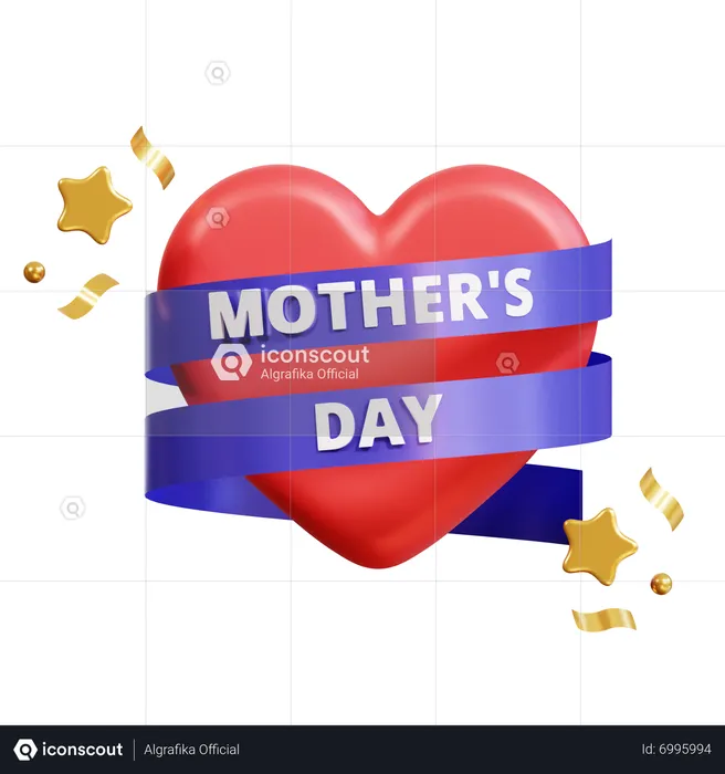 Mothers Day Emblem  3D Icon