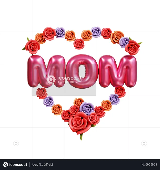 Mothers Day Flower  3D Icon