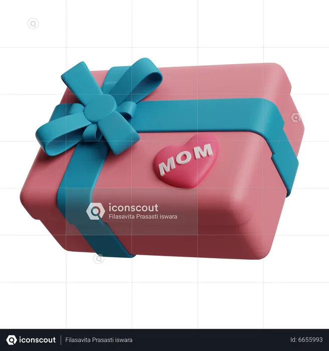 Mothers Day Giftbox  3D Icon