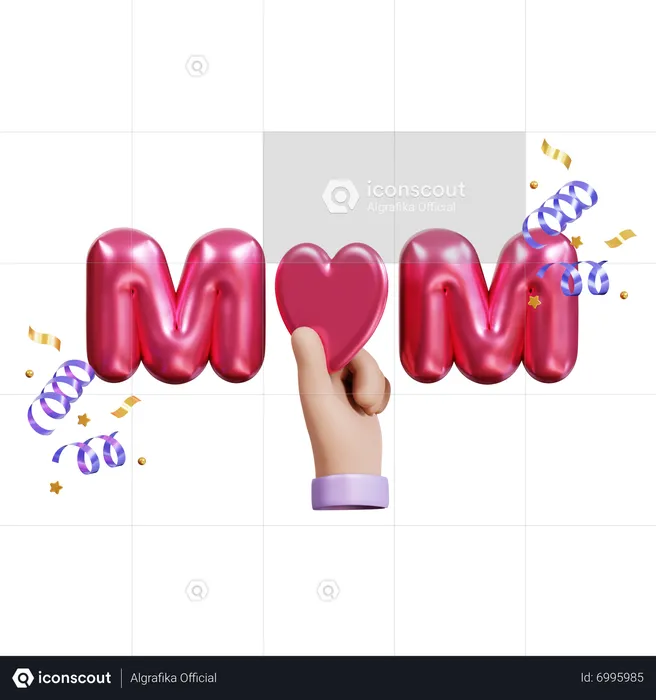 Mothers Day Hand Gesture  3D Icon