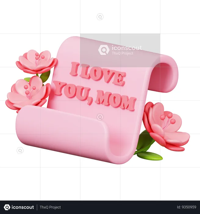 Mother's Day Letter  3D Icon