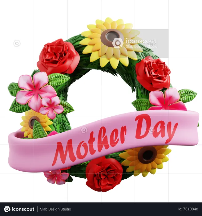 Mothers Day Wreath  3D Icon