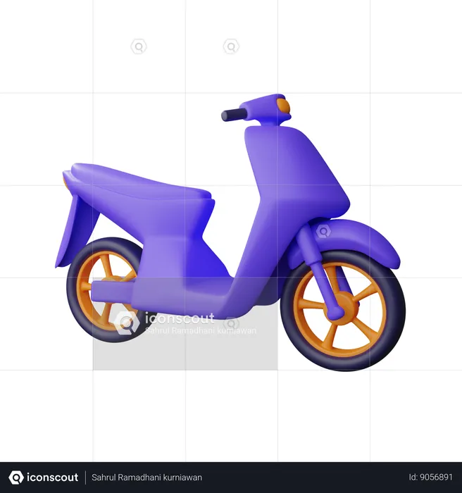 Motocicleta  3D Icon