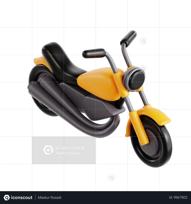 Motocicleta  3D Icon