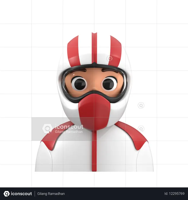 Motocross Rider Avatar  3D Icon