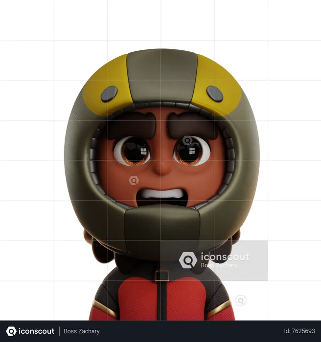 Motorcross Player  3D Icon
