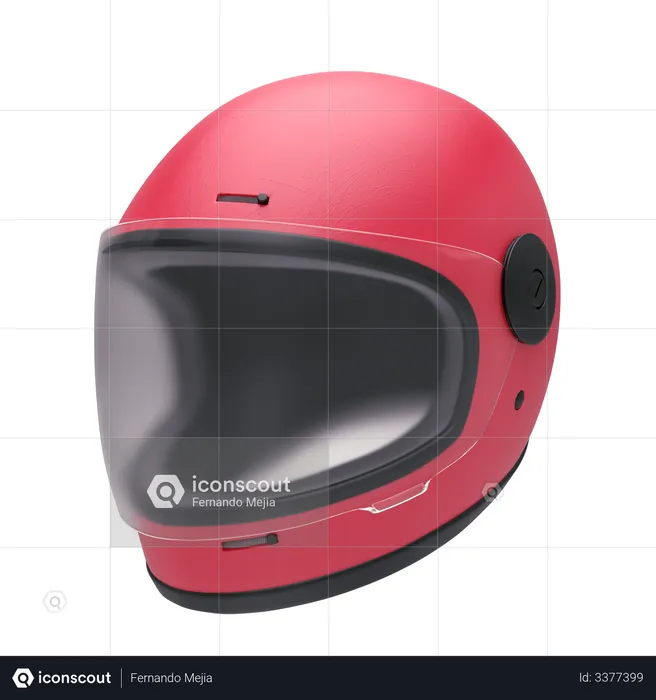 Motorcycle Helmet  3D Illustration
