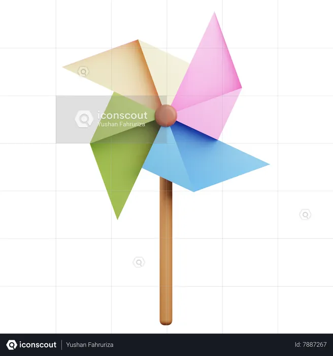 Moulin à vent  3D Icon