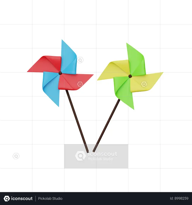 Moulinet  3D Icon