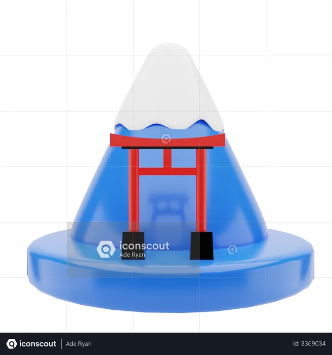 Mount fuji  3D Illustration