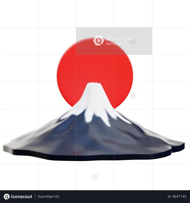 Mount Fuji  3D Icon