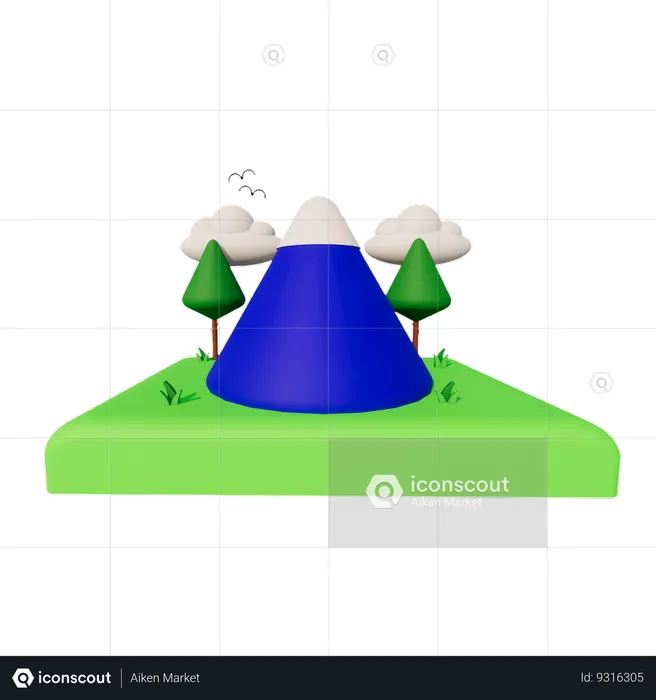 Mountain  3D Icon