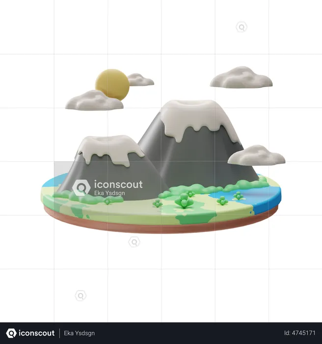 Mountain  3D Illustration