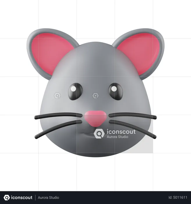 Mouse Emoji 3D Icon
