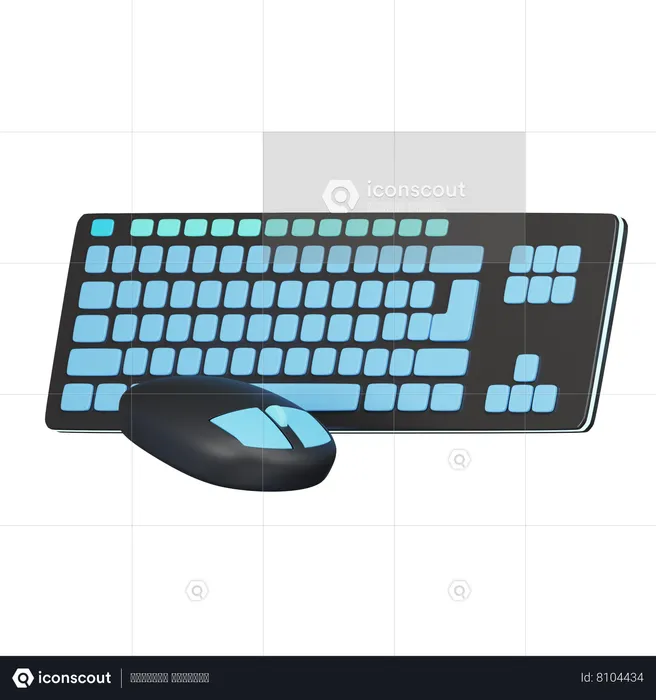Mouse And Keyboard  3D Icon