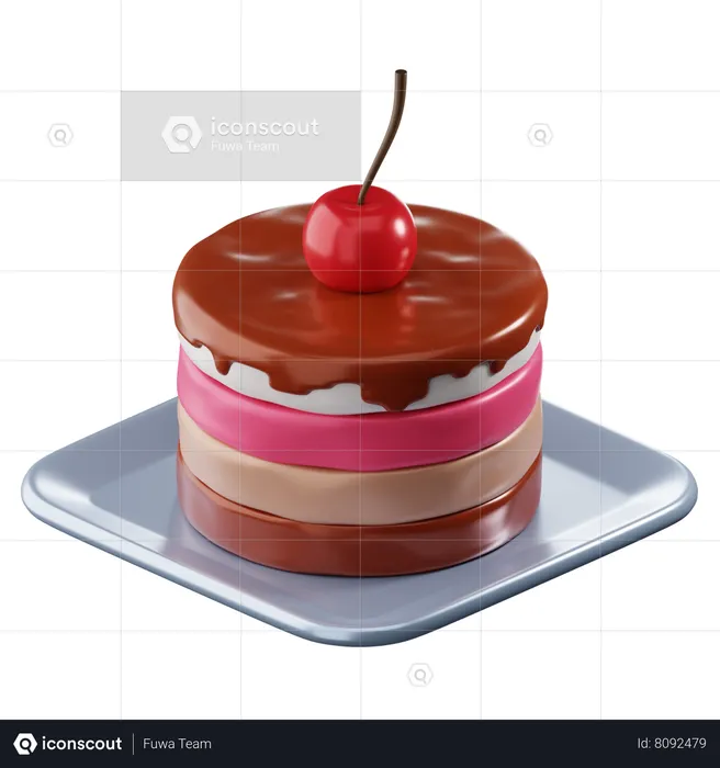 Mousse Cake  3D Icon