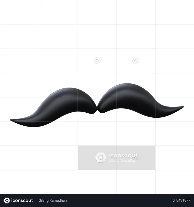 Moustache  3D Icon