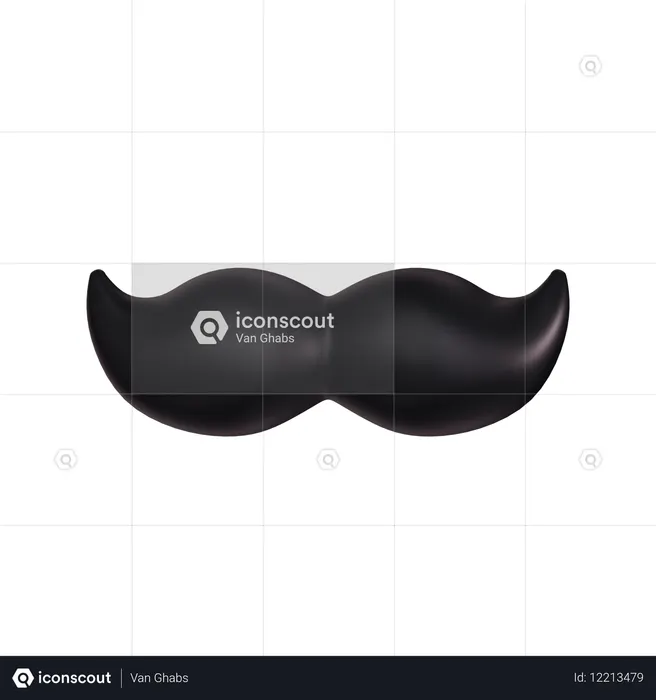 Moustache  3D Icon