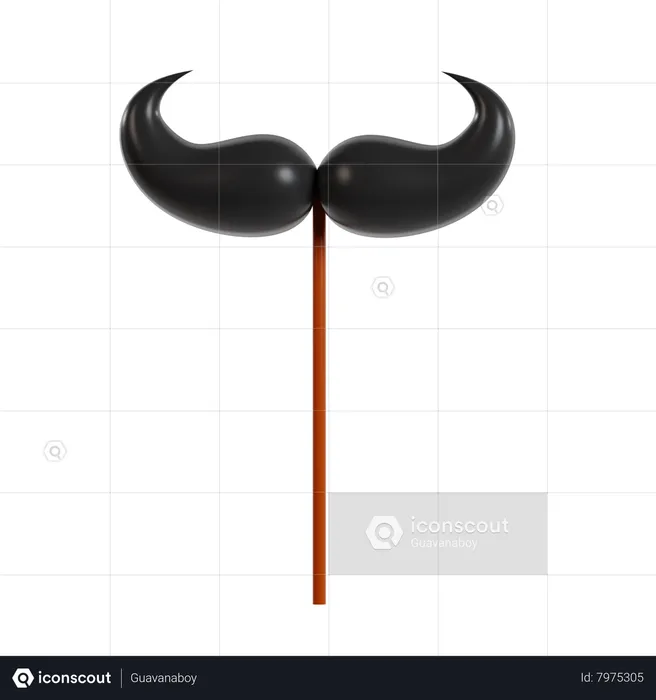 Moustache  3D Icon