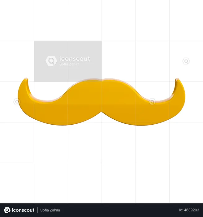 Moustache  3D Illustration