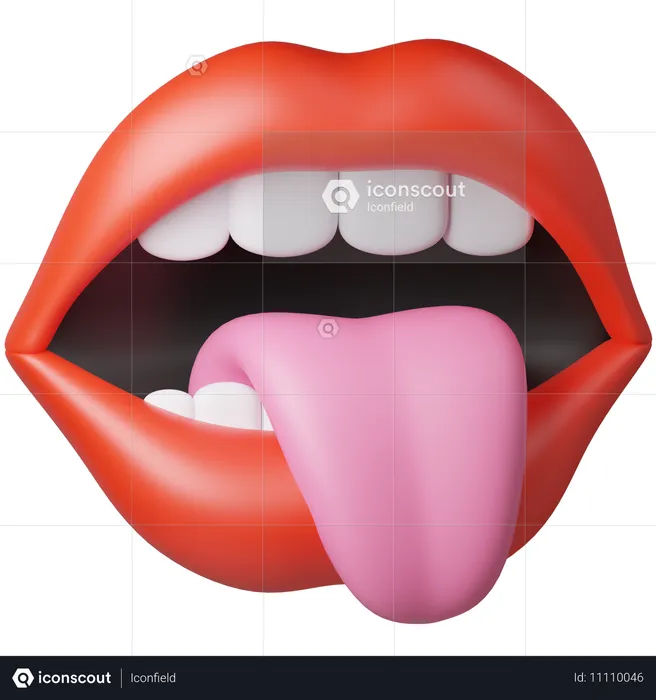 Mouth And Tongue  3D Icon