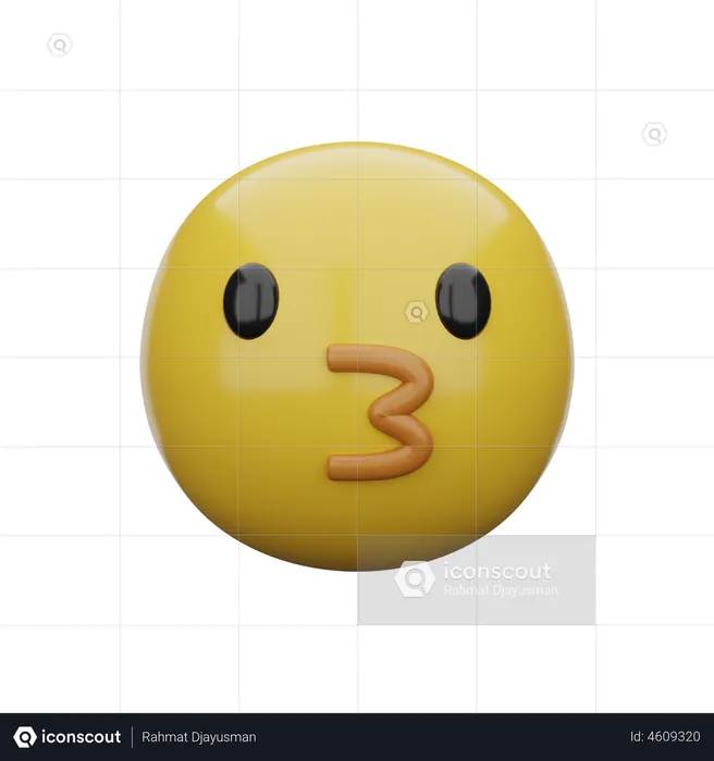 Mouth Whistle Emoji 3D Emoji