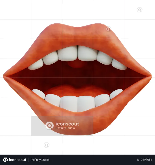 Mouth With Teeth  3D Icon