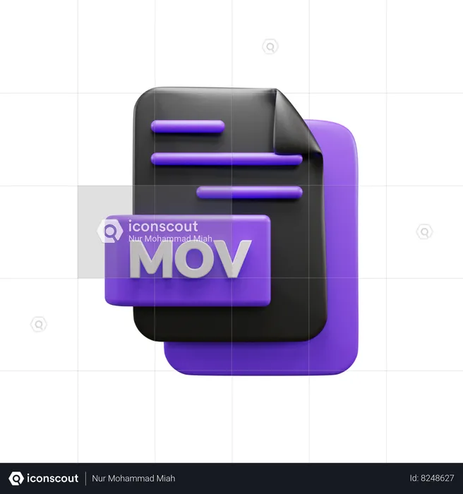 Mov ファイル  3D Icon