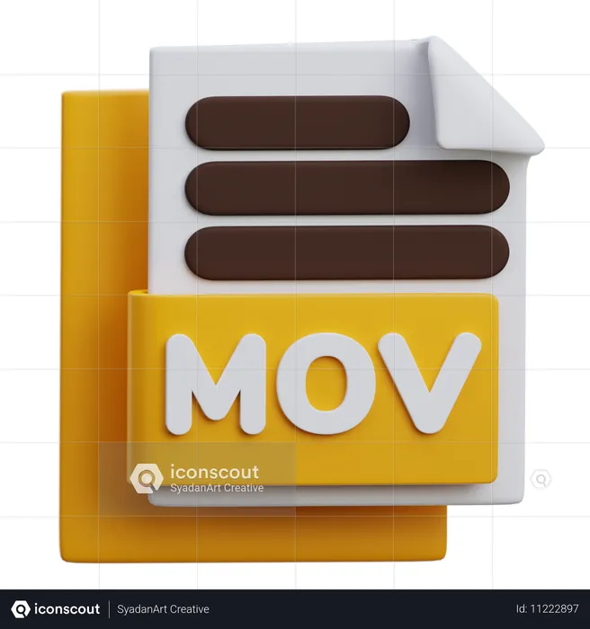 Mov File  3D Icon