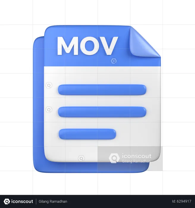 MOV File  3D Icon