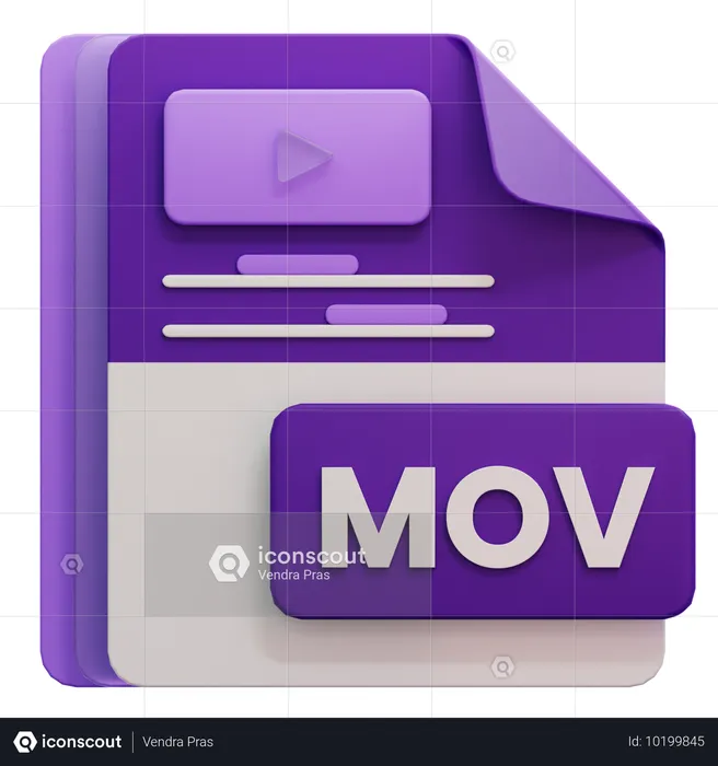 Mov ファイル形式  3D Icon