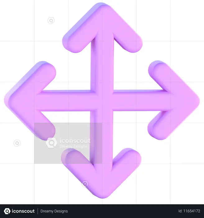 Move Arrow  3D Icon
