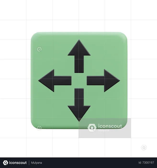 Move Arrows  3D Icon