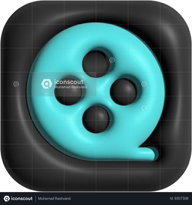 Movie  3D Icon