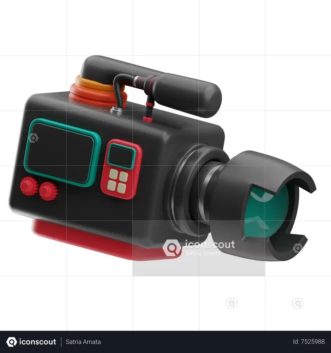 Movie Camera  3D Icon