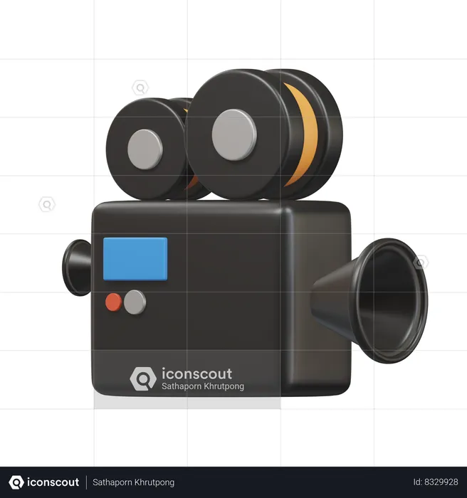 Movie Camera  3D Icon