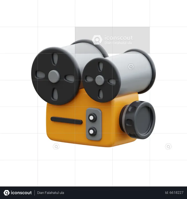 Movie Camera  3D Icon