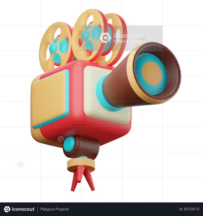 Movie Camera  3D Icon