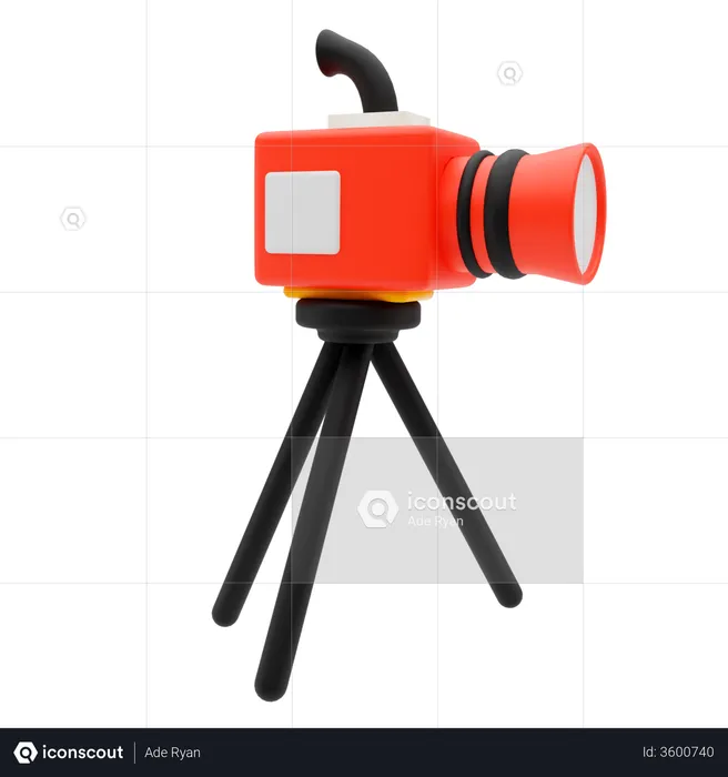 Movie Camera  3D Illustration