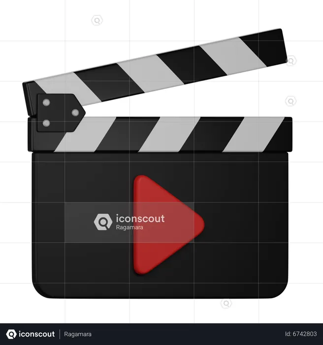 Movie Clap Board  3D Icon
