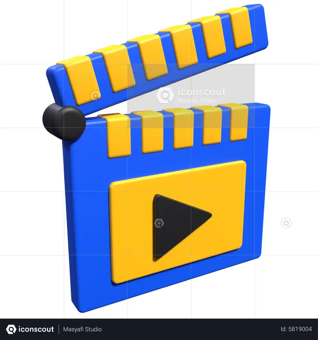 Movie Clapper  3D Icon