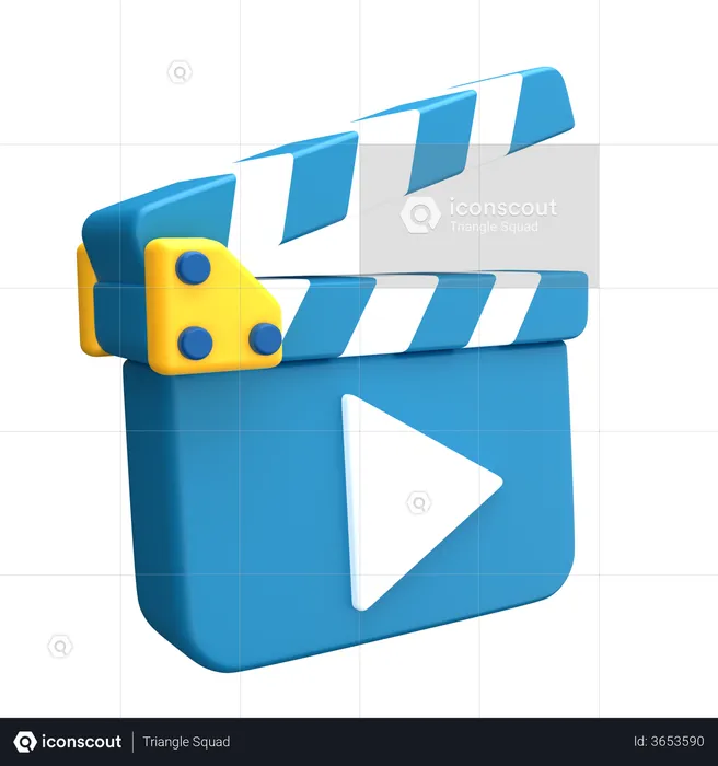 Movie Clapperboard  3D Illustration