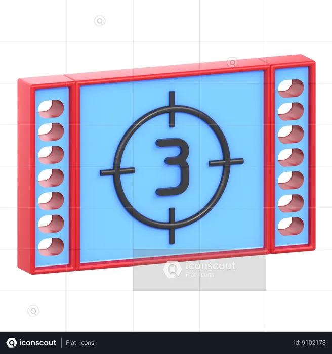 Movie Countdown  3D Icon