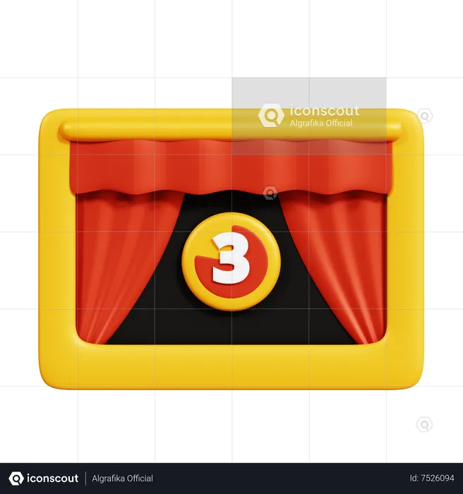 Movie Countdown  3D Icon