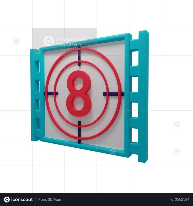 Movie Countdown  3D Illustration