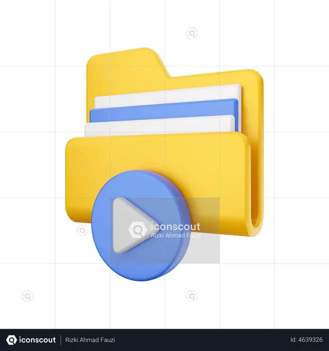 Movie Folder  3D Illustration