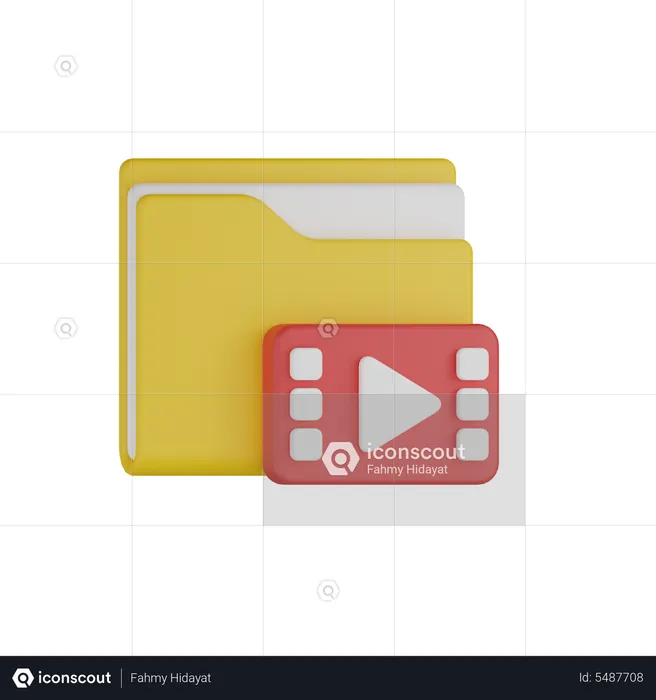 Movie Folder  3D Icon