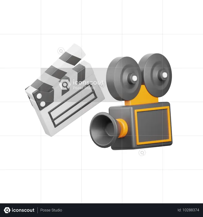 영화제작  3D Icon