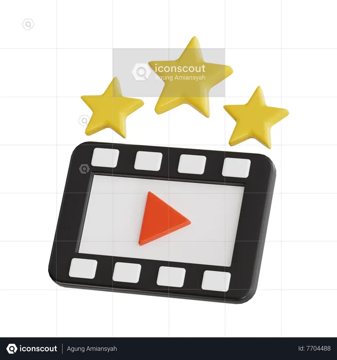 Movie Rating  3D Icon